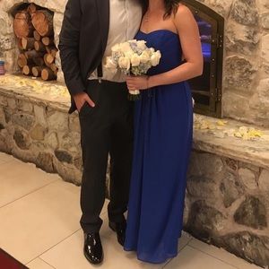 Strapless Blue Dress